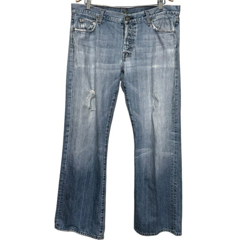 AG Denim Men’s Size 38 x 34 Blue Wash The Hero Relaxed Fit Jeans